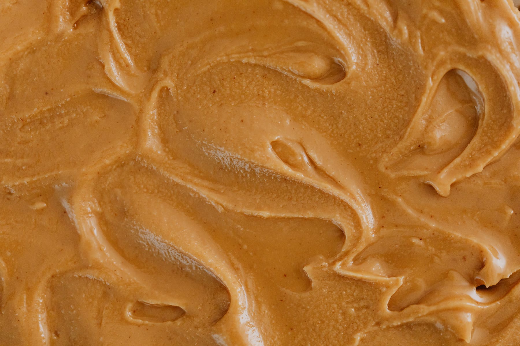Close-up of a smooth nut alternative spread